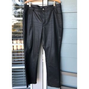 Lafayette 148 Women's Black Pants Coated Size 12